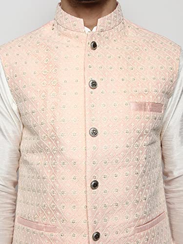 Image of Uri and MacKenzie Men's Silk Blend Kurta Pajama with Designer Ethnic Nehru Jacket /Modi Jacket