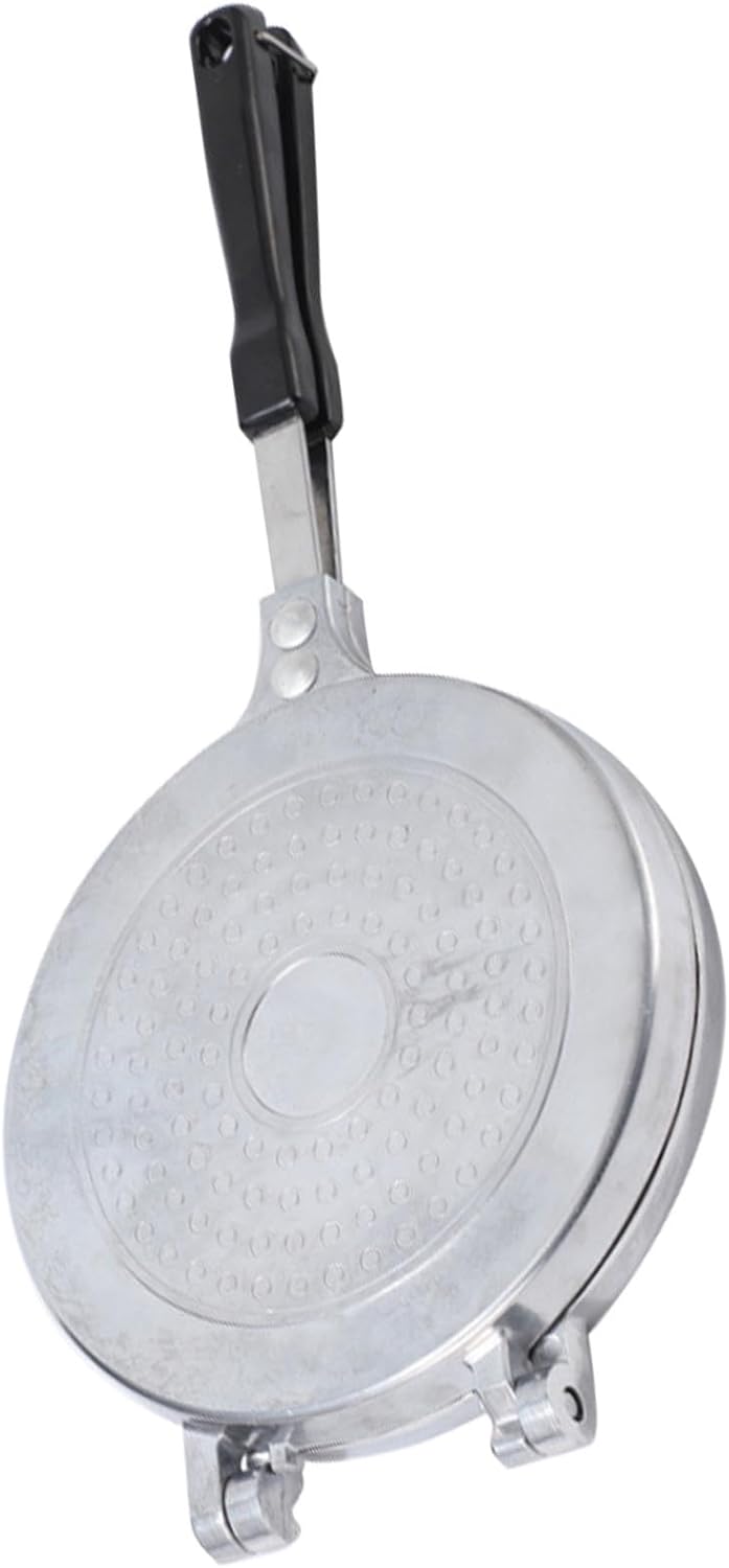 POCREATION Double Sided Frying Pan, Nonstick Pancake Pan Maker with Cool Handle Aluminum Alloy for Home Breakfast Busy Individuals