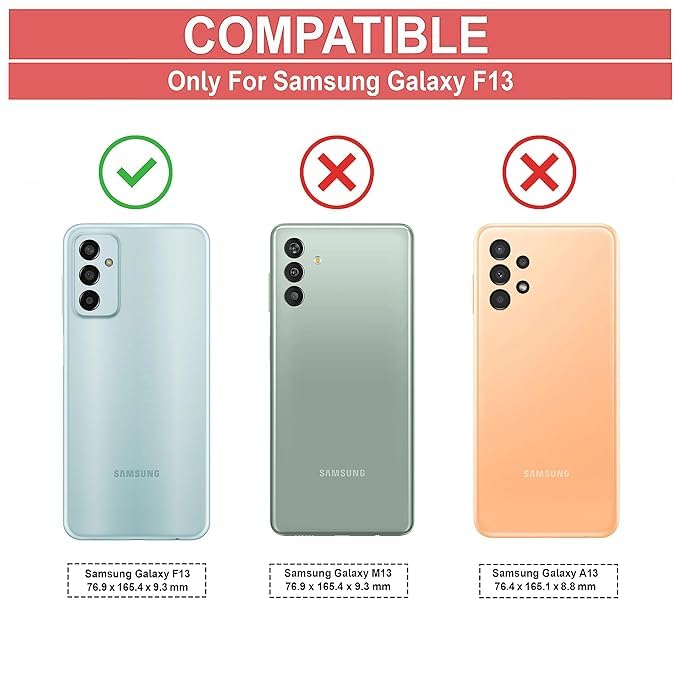 Image of COVERBLACK Rubber Silicone Back Cover for Samsung Galaxy F13 - Transparent