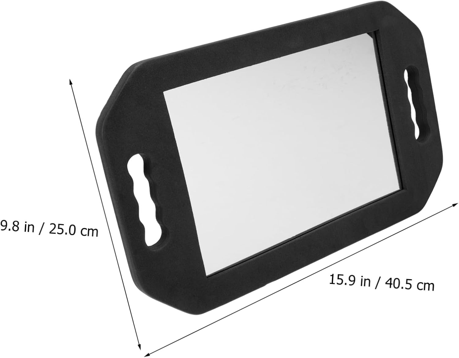 Foams Mirror with Handles Lightweight Rectangular Salon Hairdressing Makeup Mirror Frame Portable Break Resistant for Barber Shops Vanity Bathroom Bedroom