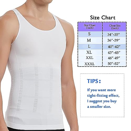 Image of FF Men's Slimming Body Shaper Vest, Belly Underwear Shapewear Workout Tank Top