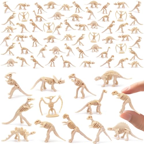 200Pcs Dinosaur Fossil Skeletons Bulk, Mini Dinosaur Bones Figures for Kids