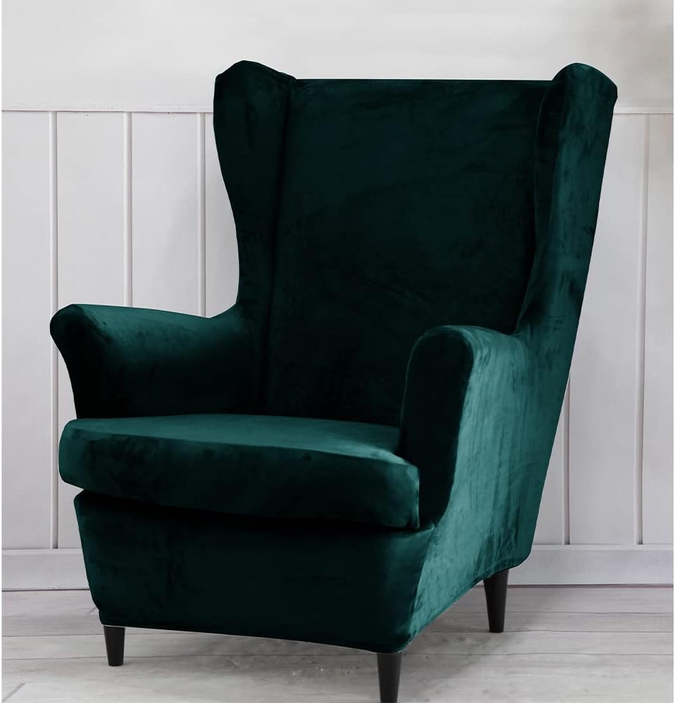 Wing Chair slipcovers for armchairs wingback Chair Covers Velvet Wing Chair Covers 2 Piece wingback Armchair Covers