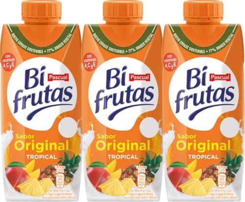 Bifrutas - Bebida Refrescante Sabor Original Tropical 3 x 330ml | Bebida Natural de Frutas, Refrescante y Energizante.