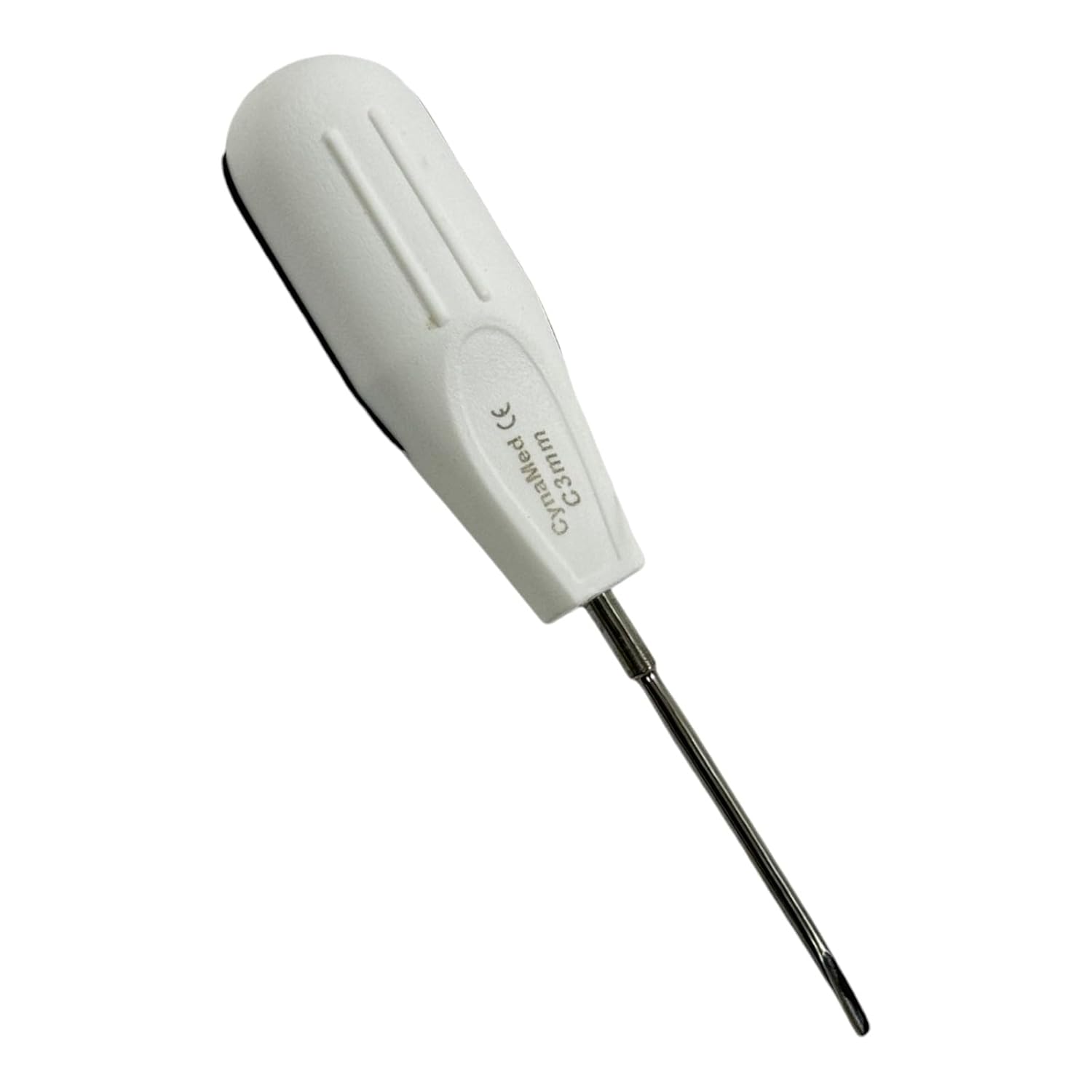 White Plastic Handle Dental Luxating Elevators, 1mm, 2mm, 3mm, 5mm Tip Sizes | Set of 8pcs Tooth Extracton Elevator Hand-Tools