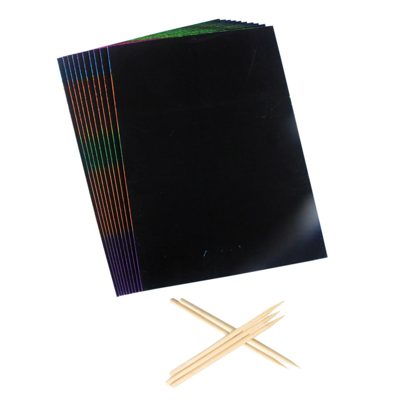 HOOTNEE Scratch Drawing Boards 55pcs Scratch Sheets Perfect for DIY Craft and Classroom Supplies
