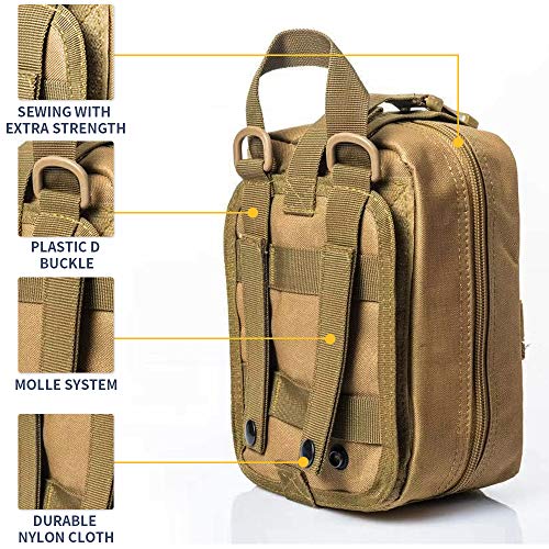 Jemma EMT Pouch MOLLE Medische EHBO-kit voor Emergency First Responder IFAK Tactische Utility Pouch Khaki - Afbeelding 5