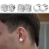 4 Pairs Magnet Earrings for Men - Stainless Steel Round Cubic Non-Piercing Set, Magnetic Studs for Women, Exquisite Design #5