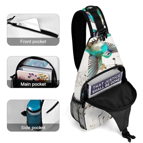 Mochila tipo sling blanca para hiking y uso casual miniatura 4