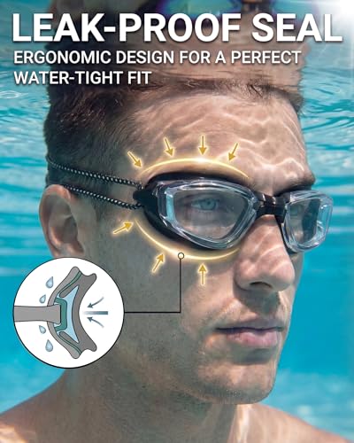 Image of Aegend Swim Goggles, Swimming Goggles No Leaking Full Protect Adult Youth