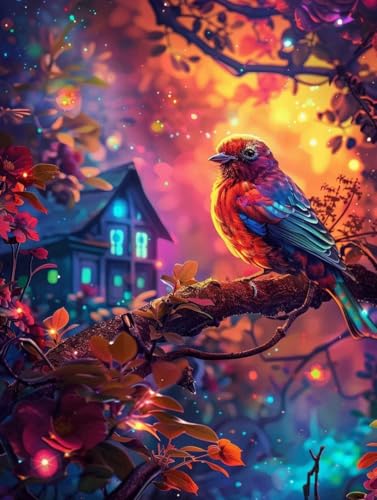 Peinture Numéro Adulte et Enfant Oiseau - Cadeau Idéal Loisir Créatif DIY