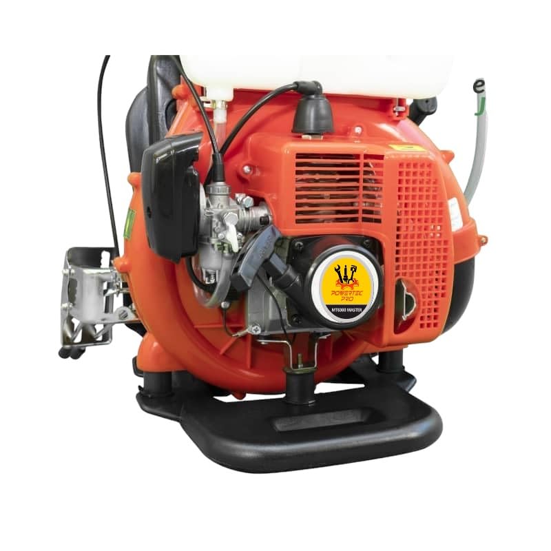 Atomizador de Gasolina con Mando Central 3WF-3, Sulfatadora de Mochila, Pulverizador de Espalda para Líquido y Polvo, Soplador de Hojas, Motor de Dos Tiempos 2.13 KW, 25 litros