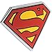 Price comparison product image Fan Emblems Superman 3D Car Badge - Classic Logo (Black, Red, Yellow and Chrome)