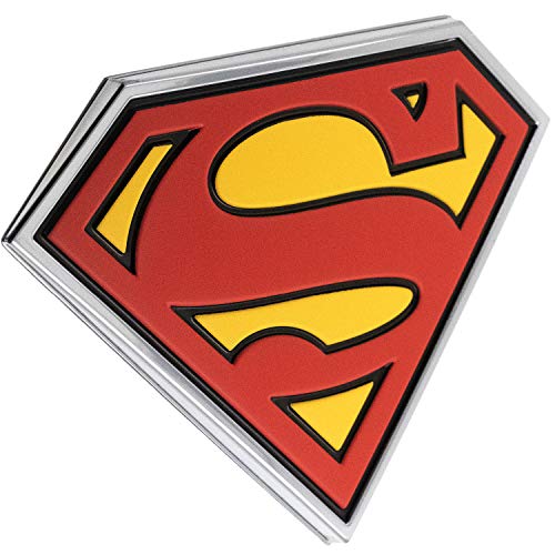 Image of Fan Emblems Superman 3D Car Badge (Classic Logo - Black, Red, Yellow and Chrome)