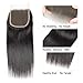 Selina Straight Human Hair Bundles With Closure 8 8 8 8+8 Inch 4x4 Lace Closure 100% Brazilian Virgin Human Hair 4 Bundles Wiht Closure Deals Hair Extensions Qucik Weave Bundles Natural Black