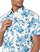 Amazon Essentials Men's Regular-Fit Short-Sleeve Print Shirt, Blue Floral Print, X-Large