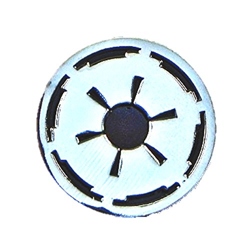 Pin de metal esmaltado: insignia broche con la cresta imperial del Imperio Galáctico de La guerra de las galaxias (cromo y negro)