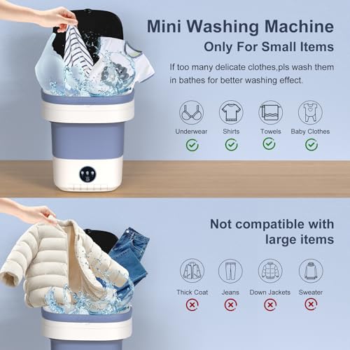 Washing machine pliable 12L mini machine à laver portable 3 modes