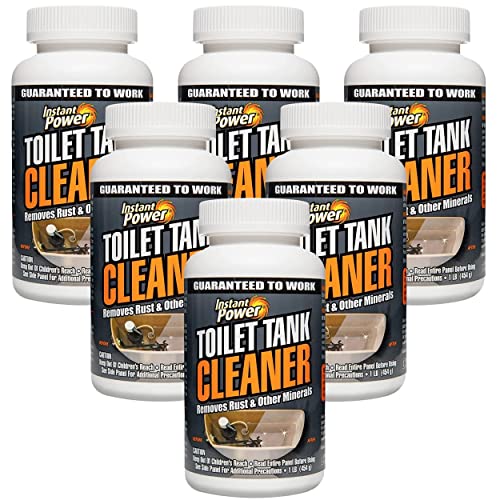 Instant Power Toilet Tank Cleaner – Bathroom Toilet Cleaning Powder, Removes Rust and Other Minerals, No Scrubbing, 16 Oz 6 Pack