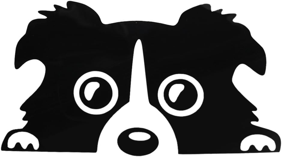 Aibelly Auto Car Sticker 5.5” x 3” Waterproof Reflective Dog Cute Animal Car Stickers Decals Adhesive Vinyl Window Body Decal Design Creative Decoration