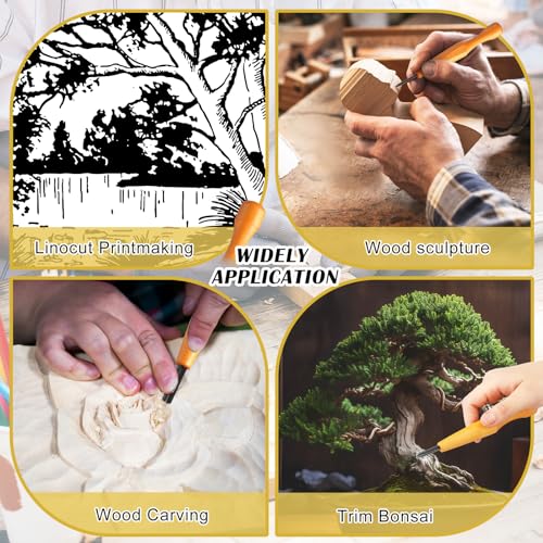 WILLBOND 5 Pcs Linocut Carving Tools