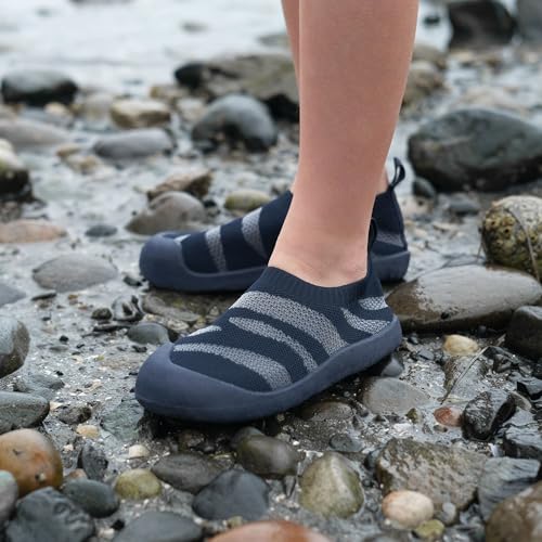 Image of JAN & JUL Slip-on Knit Shoes, Machine Washable and Lightweight Sneakers for Toddler Boys and Girls