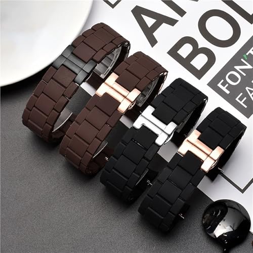 Bracelet montre en acier et silicone premium pour Armani AR5905 AR5906 et AR5920 - 7