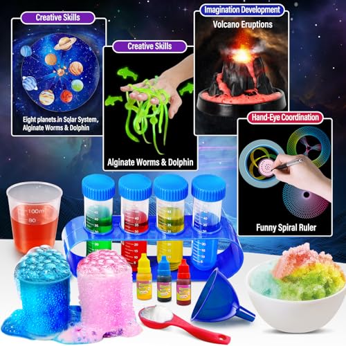 PATIFEED 250 Experiments Kits for Kids, Science S.T.E.M Projects Scientific Toys for Boys Girls Gifts Ideas Birthday Christmas, Erupting Volcano, Planet, Bouncy Ball,Chemistry Scientist Set - Image 7
