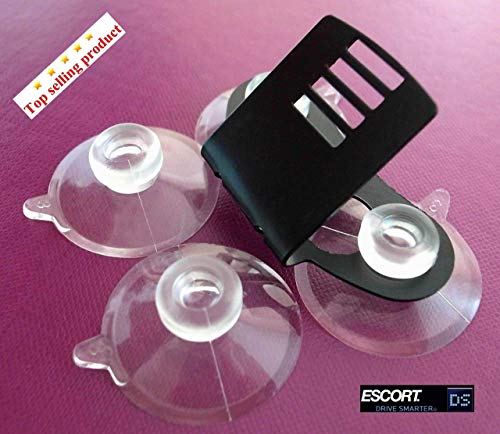 E4S Improved Windshield Mount Bracket with 4 Suction Cups for Escort Beltronics Bel