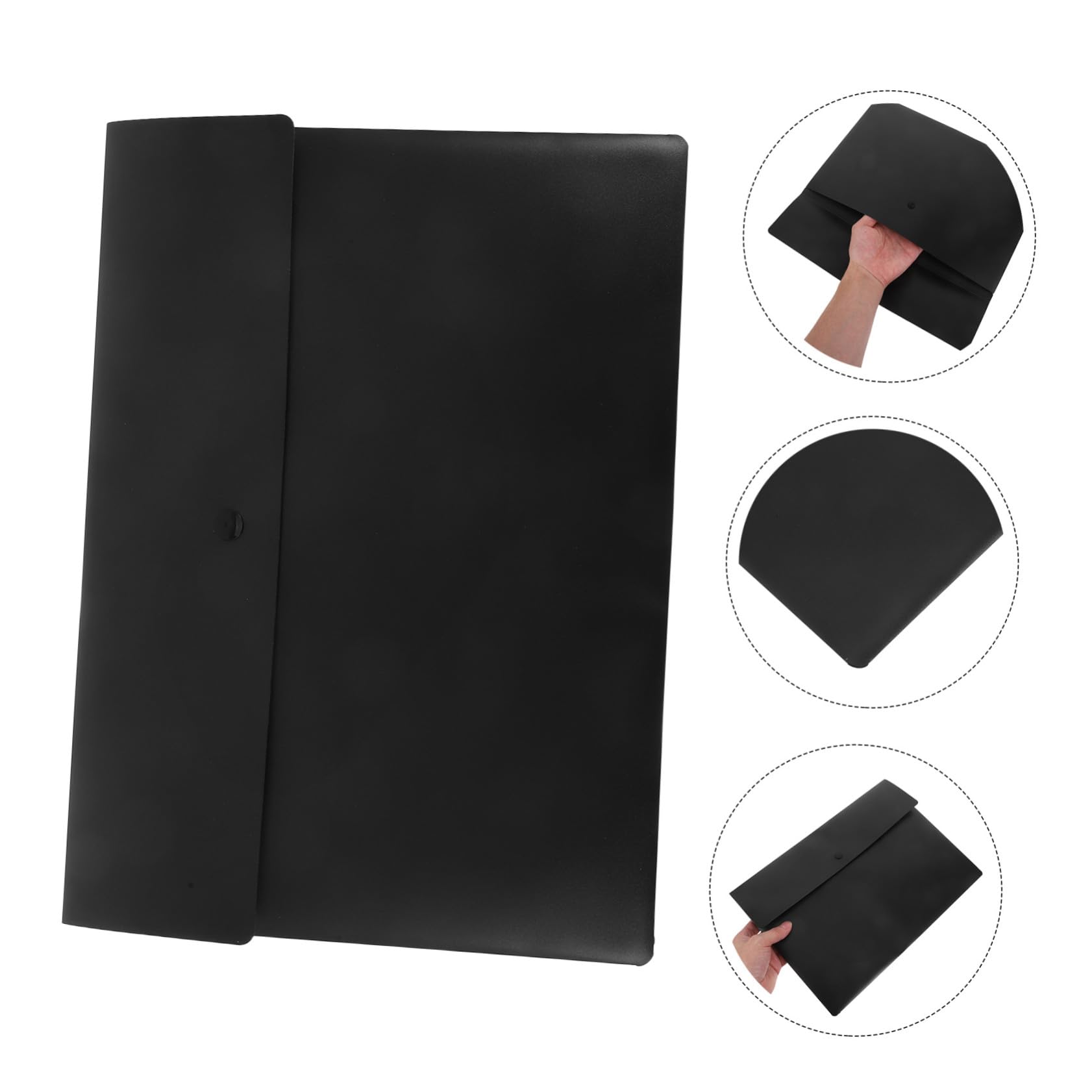 10 Pezzi Documenti con Bottone Buste Plastica Impermeabili per Ufficio e Scuola Organizer Grande Capacità con Chiusura Scatto Custodia Documenti Multiuso
