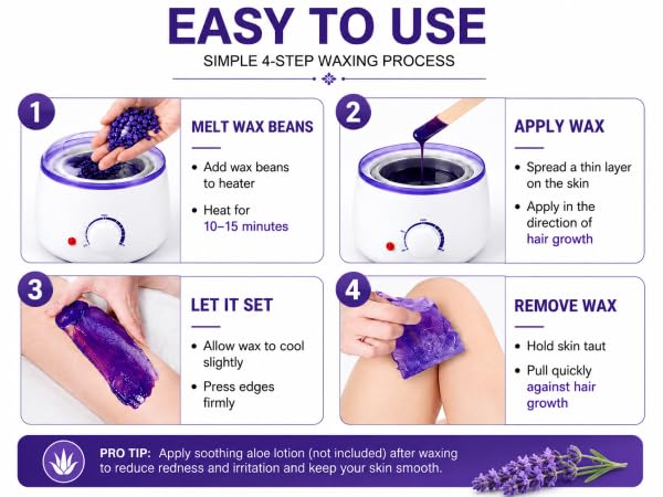 Image of Wax Heater Machine Combo 100gm Brazilian Stripless Formula for Face & Body with Spatula, Ideal for Upper Lips, Chin, Cheeks, Hairline, Bikini & Legs, Automatic Heating (Wax heater + Wax kit)