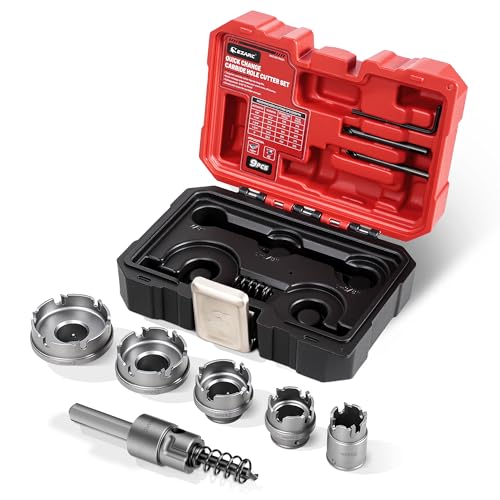 EZARC 9-Piece Quick Change Carbide Hole Saw Kit 7/8