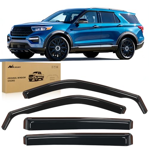 Image of Nilight Side Window Rain Guards for 2020-2026 Ford Explorer, 4PCS