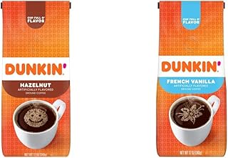 Hazelnut Flavored Ground Coffee and French Vanilla Flavored Ground Coffee, 12 Ounces