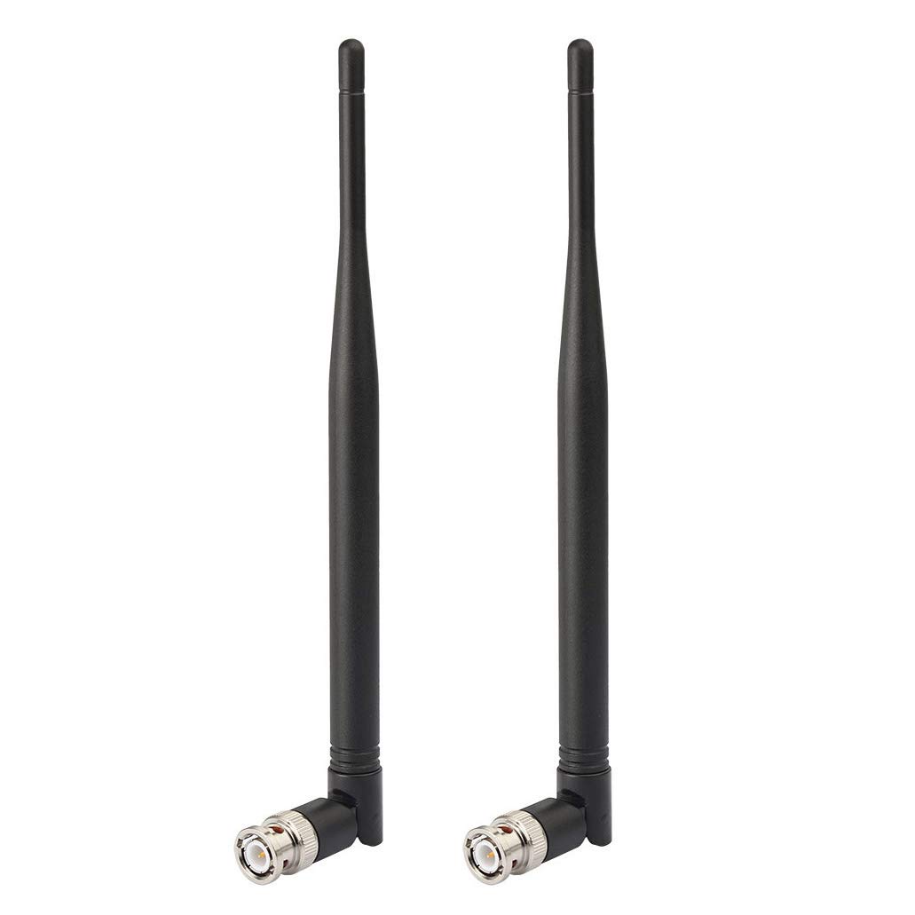 Bingfu Antenne UHF Mâle BNC 400MHz-960MHz Récepteur Microphone sans Fil (Paquet de 2) Compatible avec Récepteur de Micro Audio Numérique à Distance Dispositif Tuner Amplificateur Radio-Amateur