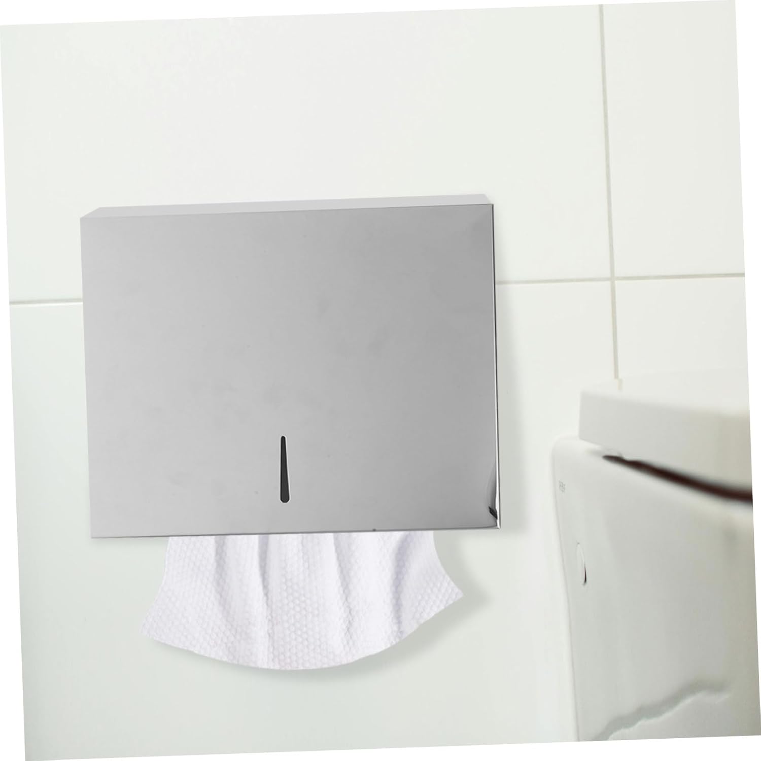 LIFKOME Elegant Design Stainless Steel Tissue Box Wall Mount Paper Towel Holder