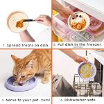Lick Dish - Silicone Lick Mat + Slow Feeder for Cats & Small Dogs - Non-Slip Design with Suction Cups - Dishwasher Safe, Extends Mealtime, Reduces Anxiety (Periwinkle) - Image 6