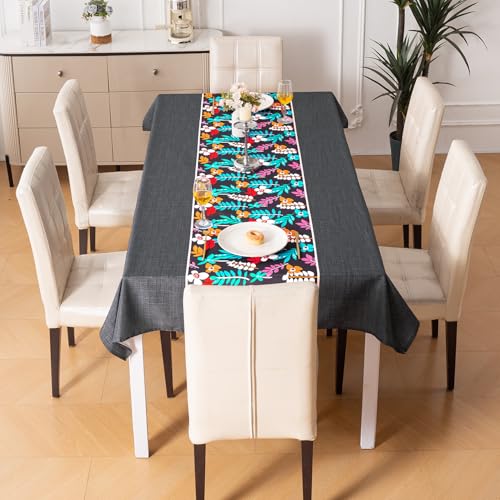 Image of HOKIPO Modern Grace Table Cloth for 6 Seater, 55x86 in, Spring Aura