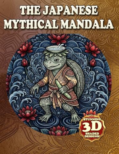 THE JAPANESE MYTHICAL MANDALA: 50 Premium 3D Shaded Mandala Pages Inspired by Japanese Mythology image 2