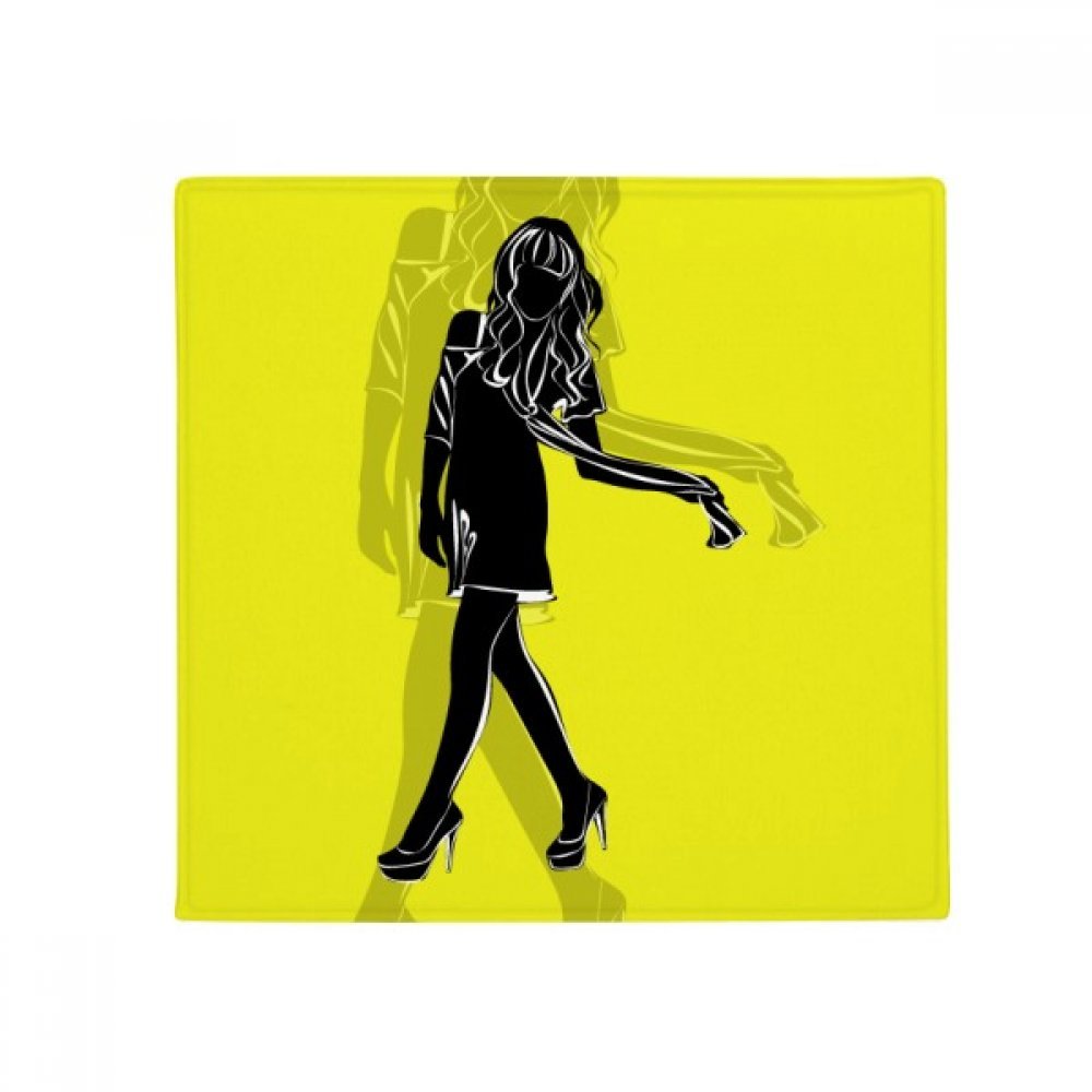 Tapis de Sol Silhouette Mince Beauté Femme Cuisine Antidérapant 80cm