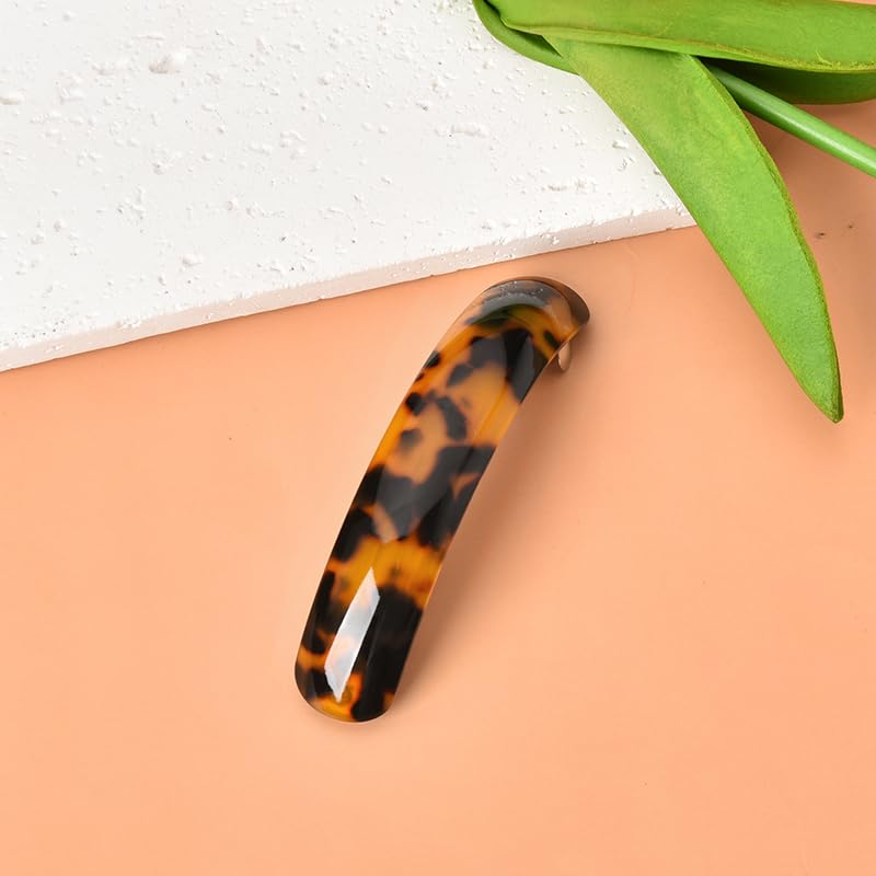 Amazon.com : French Tortoise Shell Hair Barrettes for Women  display picture 3