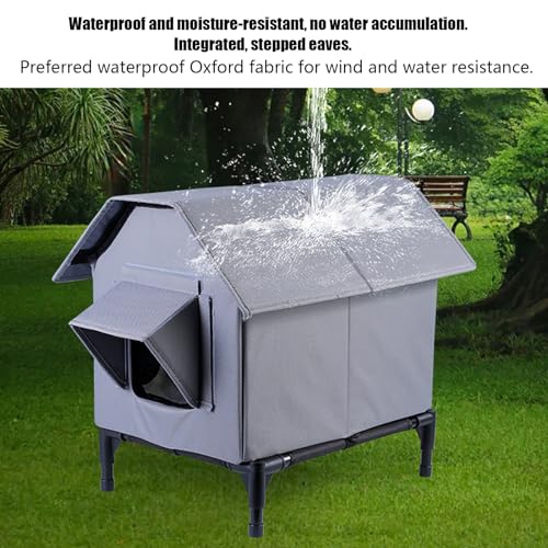 Abri pour chats errants protégeant du froid et de la pluie au sol - 6