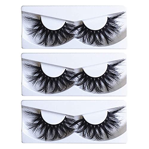 25mm Mink Lashes 3D Lashes Handmade Cruelty-free Long Natural Mink Eyelashes 3 Pairs Ruairie