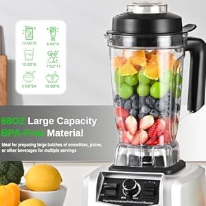 Kitchenintheboxblender68ozprofessionalcountertopblender1450whighperformance2hpblenderbpafreelargecapacityblendersmoothiesicecrushmilkshakesilver Urban Country Home Decor Kitchen in the box blender 68 oz professional countertop blender 1450w high performance 2hp blender bpa free large capacity blender smoothies ice crush milkshake silver urban country home decor