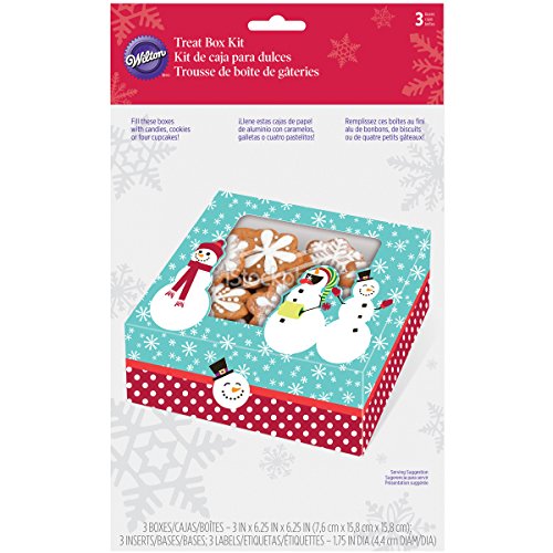 Wilton Natale Set 3 SCATOLE PORTADOLCI Pupazzo di