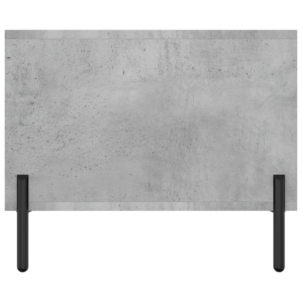 Couchtisch Betongrau Moderner Beistelltisch 102x50x40 cm mit Stauraum Wohnzimmer Möbel Holzwerkstoff Eisenbeine Stylisches Wohnaccessoire für Esszimmer