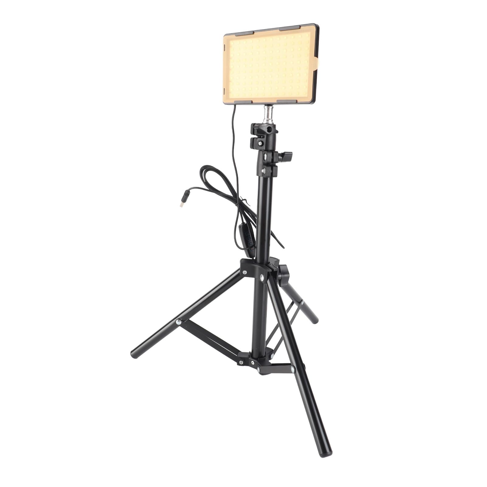 Zestaw 2 Lamp LED do Kamer Wideo ze Statywem i ściemnianym Oświetleniem Fotograficznym, 43-calowa Regulowana Studyjna z 18 Filtrami Barwnymi, Przenośna Kamera USB, Wideo do Nagrywania