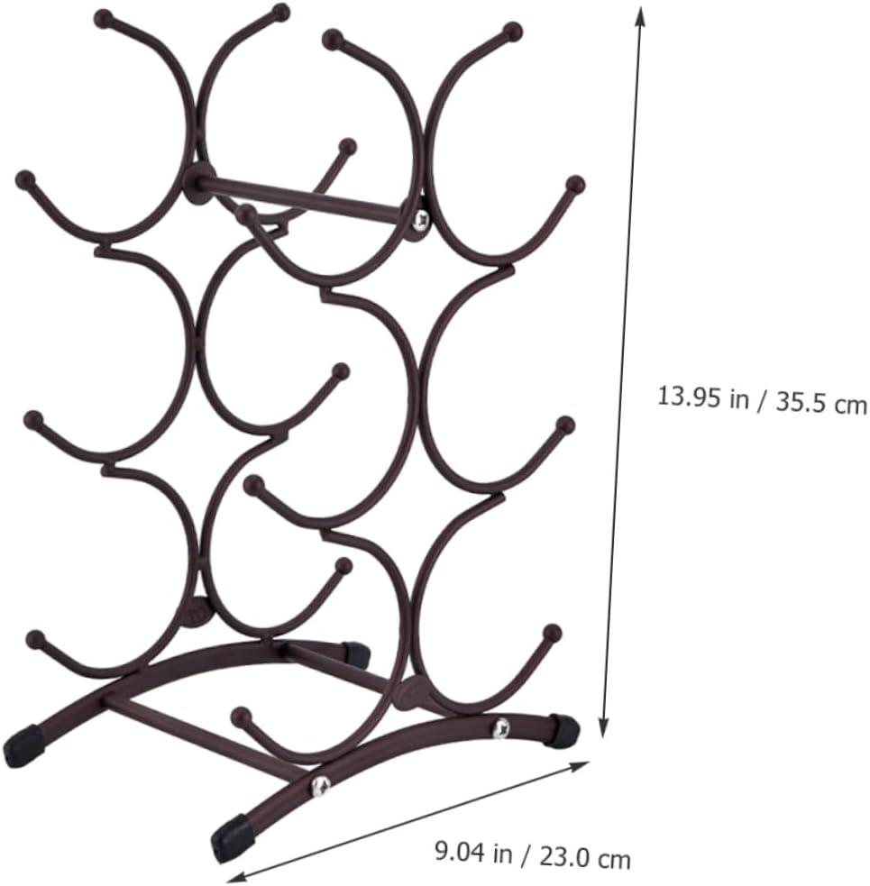 Vintage Slot Wine Storage Rack Removable Countertop Holder for Home Kitchen and Dining Room Smooth Edges for Safe Use for Wine Bottle Display