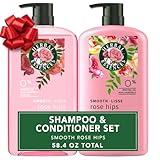 Herbal Essences Shampoo & Conditioner Set, Smooth Collection, Paraben-Free, Color-Safe, with Rose Hips & Vitamin E, 29.2 Fl Oz Each, 2-Pack