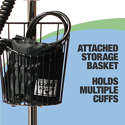 Image of Graham-Field Mobile Blood Pressure Monitor with Rolling Stand, Adult Large BP Cuff, Height-Adjustable